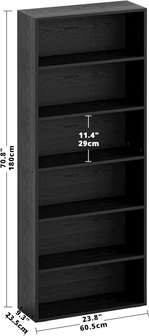 IRONCK Bookshelves and Bookcases Floor Standing 6 Tiers Display Storage Shelves 70 in Tall Bookcase Home Decor Furniture for Home Office, Living Room, Bed Room - Image 4