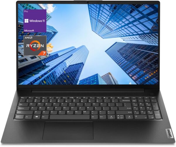 Lenovo V-Series V15 Business Laptop, 15.6" FHD Display, AMD Ryzen 7 7730U, 40GB RAM, 1TB SSD, Numeric Keypad, HDMI, RJ45, Webcam, Wi-Fi, Windows 11 Pro, Black - Image 2