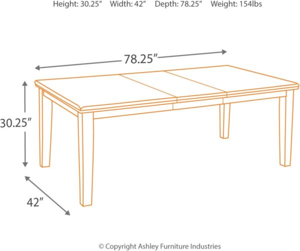 Signature Design by Ashley Haddigan Conventional Rectangular Eating Extension Desk, Seats as much as 8, Darkish Brown - Image 4