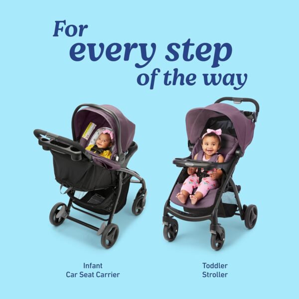 Graco Verb Travel System | Includes Verb Stroller and SnugRide 30 Infant Car Seat, Merrick | Stroller and Carseat Combo - Image 3