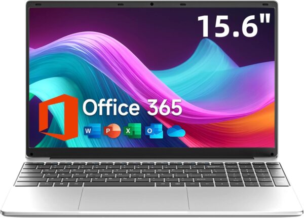 15.6 Inch Laptop with Office 365, 4GB RAM, 128GB Storage Expandable 1TB, 5205U Processor, HD Display, Windows 11 Laptops Computer, Wi-Fi 5, BT4.2, Numpad, Type-C, for Business and Students. - Image 2