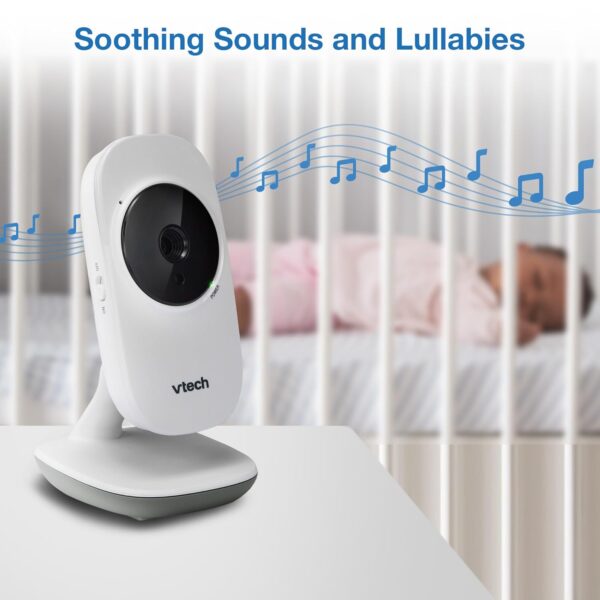 VTech VM819 Baby Monitor with Camera and Audio, 2.8” Screen Portable Baby Camera, Night Vision, 2-Way Audio, Temperature Sensor and Lullabies, Secure Transmission No WiFi, Ideal for Baby/Elderly/Pet - Image 8