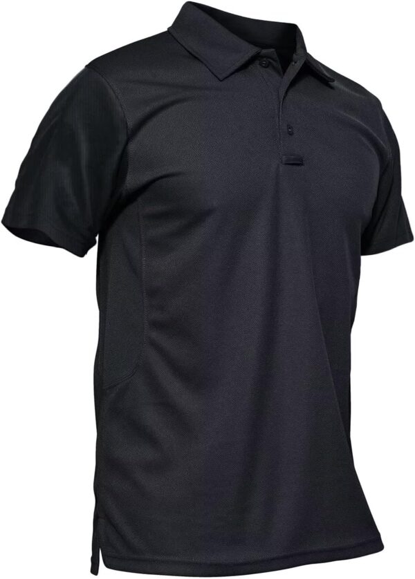 MAGCOMSEN Men's Polo Shirt Quick Dry Performance Short Sleeve Tactical Shirts Pique Jersey Golf Shirt - Image 2