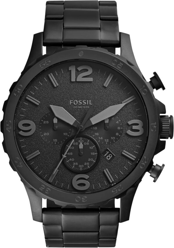 Fossil Men's Nate Quartz Stainless Steel Chronograph Watch - Image 2