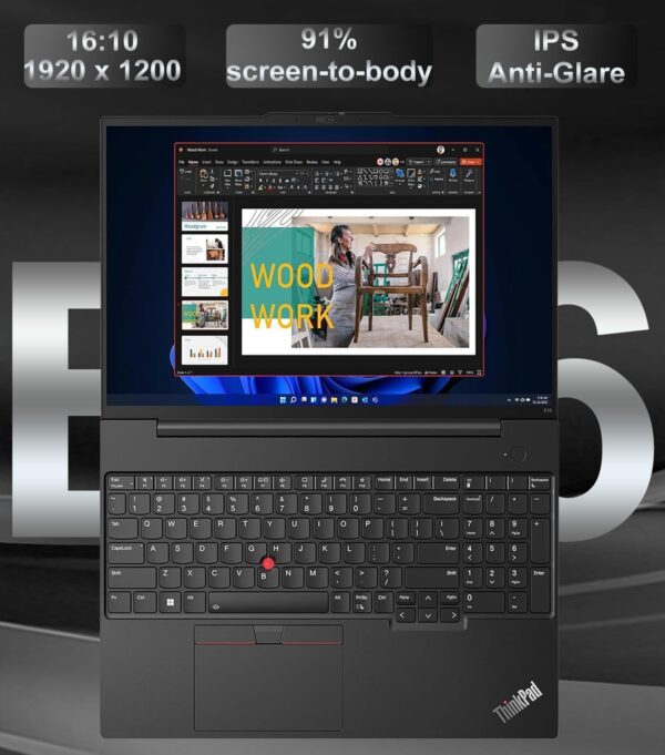 Lenovo ThinkPad E16 G2 16" FHD+ Business Laptop Computer, AMD Octa-Core Ryzen 7 7735HS (Beat i7-1355U), 64GB DDR5 RAM, 1TB PCIe SSD, WiFi6E, Backlit KB, Fingerprint Reader, Windows 11 Pro, Vent-Hear - Image 6