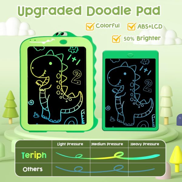 LCD Writing Tablet for Kids, Colorful Toddlers Toys Drawing Board, Educational Kid Toys, Doodle Pad Dinosaur Toys for 2 3 4 5 6 7 8 Year Old Boys Girls Birthday Party Christmas Gifts,8.5inch - Image 8