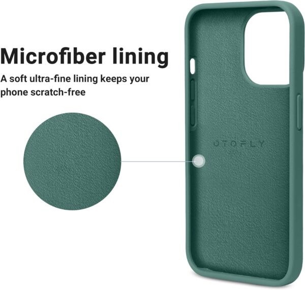 OTOFLY Designed for iPhone 14 Pro Case, Silicone Shockproof Slim Thin Phone Case for iPhone 14 Pro 6.1 inch (Pine Green) - Image 7