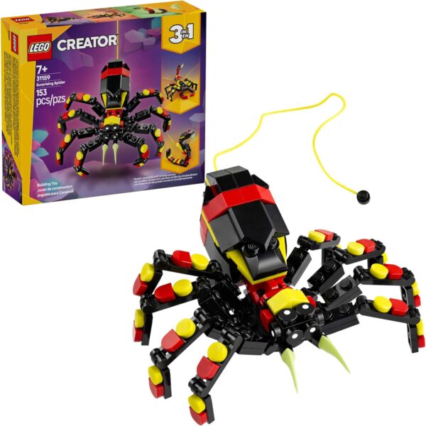 LEGO Creator 3 in 1 Wild Animals Surprising Spider Toy - Building Toy with 3 Build Options, Spider, Scorpion, or Snake - Animal Figures for Kids, Boys & Girls, Ages 7+ - Gift Idea for Birthday - 31159 - Image 2