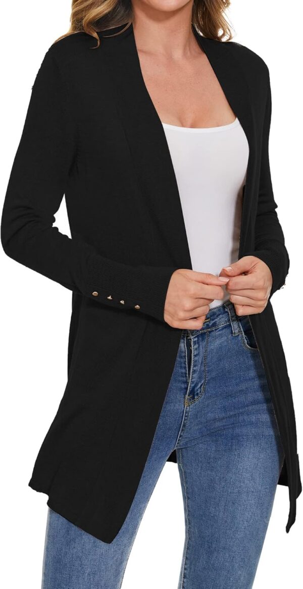 Cardigan for Women Dressy Casual Long Sleeve Open Front Knit Cardigan Sweaters - Image 3