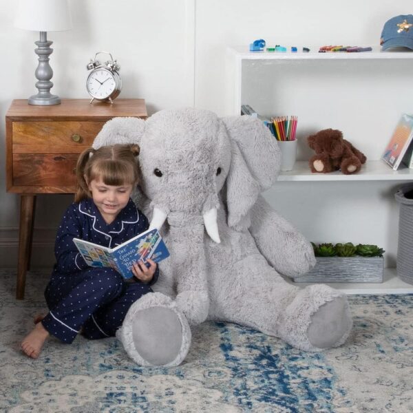 Vermont Teddy Bear Giant Elephant Stuffed Animal – 4 Foot Big Stuffed Elephant Plush from Giant Cuddle Collection Collectible Plushie for All Ages – Finished in The USA - Image 6