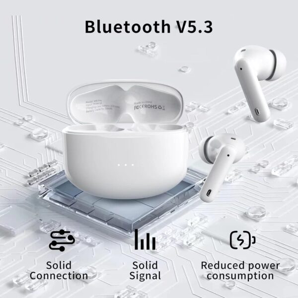 A40 Pro Wireless Earbuds, 50Hrs Playtime Bluetooth Earbuds Built in Noise Cancellation Mic with Charging Case, Bluetooth Headphones with Stereo Sound, IPX7 Waterproof Ear Buds for iPhone - Image 4