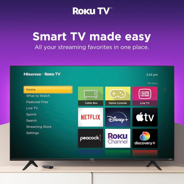 Hisense 43-Inch Class A4 Series FHD 1080p Smart Roku TV with Alexa Compatibility (43A4NR, 2024 Model) - Dolby Audio, Slim Bezel Design, Google Assistant - Image 11