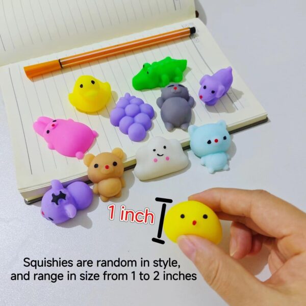 80Pcs Party Favors for Kids 4-8, Kawaii Squishies Mochi Squishy Toy Bulk Fidget Sensory Toys Birthday Gifts for Boys Girls Goodie Bag Christmas Stocking Stuffers Treasure Box Classroom Prizes - Image 8