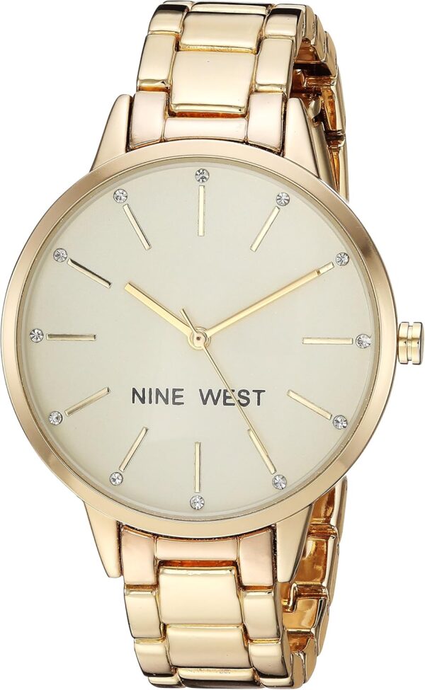 Nine West Women's Floral Dial Bracelet Watch - Image 2