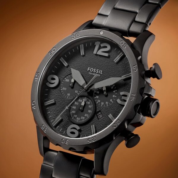 Fossil Men's Nate Quartz Stainless Steel Chronograph Watch - Image 7