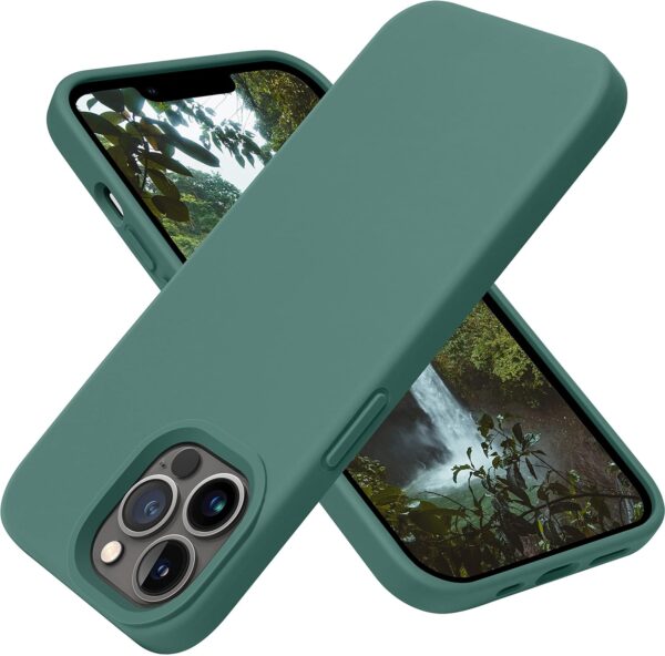 OTOFLY for iPhone 13 Pro Case [Compatible with MagSafe] Full-Body Silicone Shockproof Slim Thin Phone Case for iPhone 13 Pro 6.1 inch (Midnight Green) - Image 2