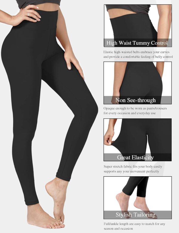 VALANDY High Waisted Leggings for Women Buttery Soft Stretchy Tummy Control Workout Yoga Running Pants One&Plus Size - Image 6