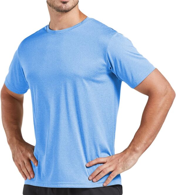 5 Pack Men's Dry Fit T Shirts Athletic Running Gym Workout Short Sleeve Tee Shirts for Men - Image 3