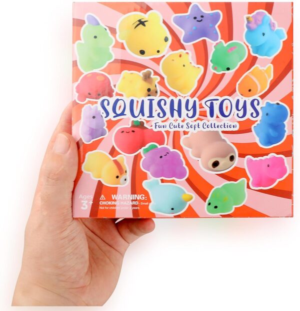 Squishies, 26 Pack Mochi Squishy Toys - Kawaii Cat Squishys Slow Rising Animals - Party Favors, Goodie Bag, Birthday Gifts, Mini Squishies Stress Reliever Toy Pack - Image 6