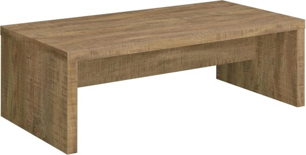 Coaster Home Furnishings Lynette Rectangular Eco Friendly Engineered Wood Coffee Table for Living Room Cocktail Sofa Table Wood Look Laminate Veneer Mango Brown 704128 - Image 2