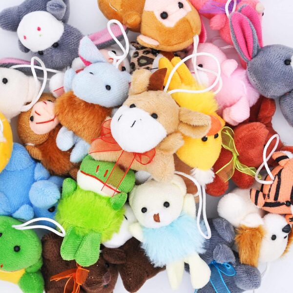 JOYIN 24 Pack Mini Animal Plush Toy Assortment (24 Units 3" Each), Animals Keychain Decoration for Kids, Small Stuffed Animal Bulk for Kids, Carnival Prizes, School Gifts, Valentine's Day Party Favors - Image 8