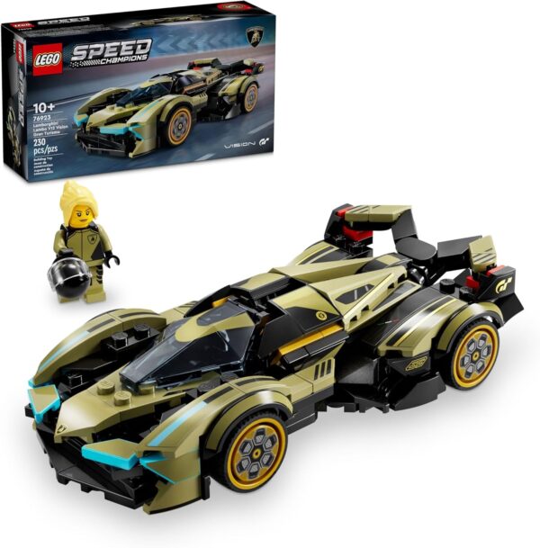 LEGO Speed Champions Lamborghini Lambo V12 Vision GT Super Car, Formula 1 Vehicle Toy, Driving Playset, Buildable Model Set for Kids, Lamborghini Car, Gift for Kids and Gaming Fans, F1 Toy Car, 76923 - Image 2