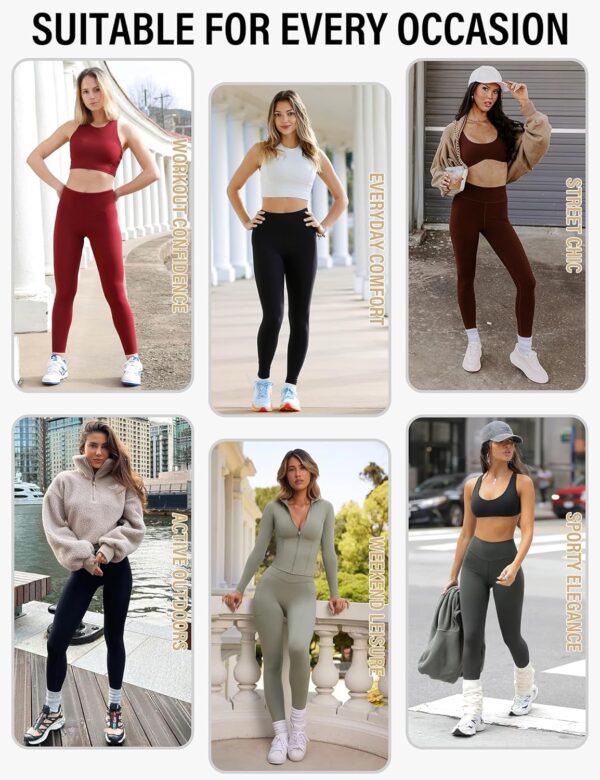 High Waisted Leggings for Women - Tummy Control Yoga Pants for Workout Running Athletic No See Through Plus Size - Image 7