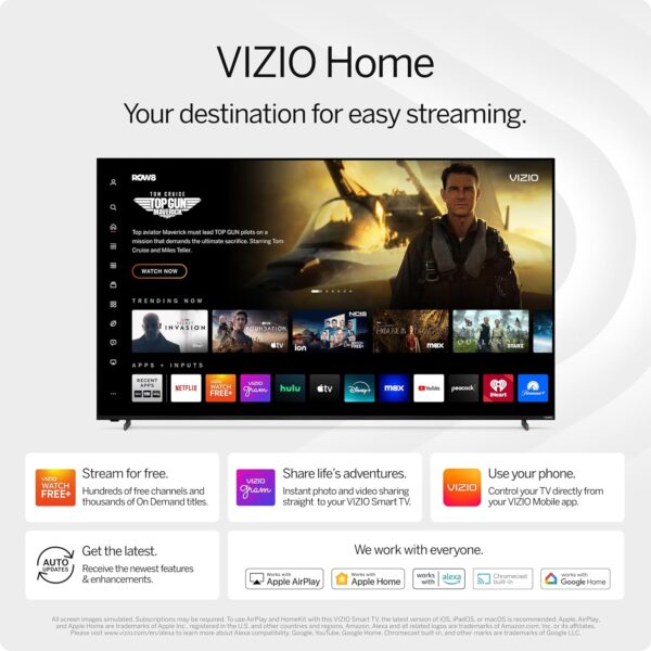 VIZIO 40-inch Full HD 1080p Smart TV with DTS Virtual: X, Alexa Compatibility, Chromecast Built-in, Bluetooth Headphone Capable, (VFD40M-08 New) (Renewed) - Image 5