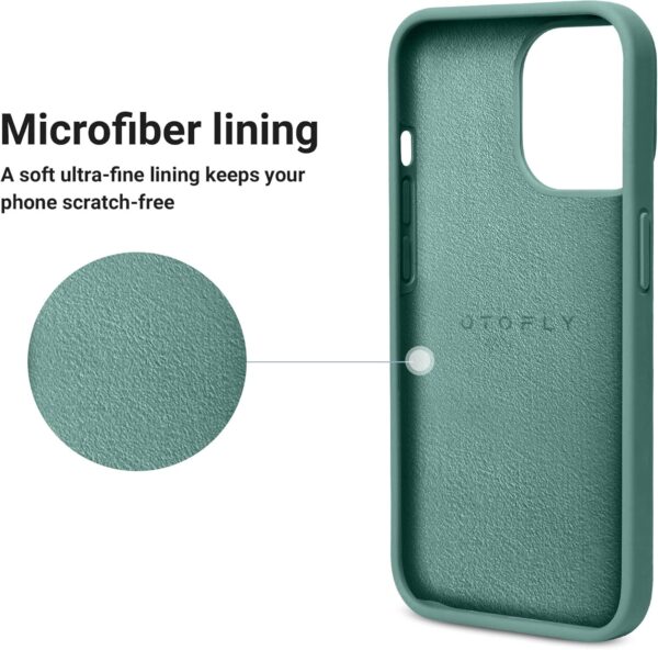 OTOFLY for iPhone 13 Pro Case [Compatible with MagSafe] Full-Body Silicone Shockproof Slim Thin Phone Case for iPhone 13 Pro 6.1 inch (Midnight Green) - Image 6