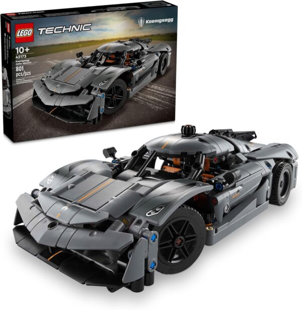 LEGO Technic Koenigsegg Jesko Absolut Grey Hypercar, Sports Car Building Toy Set for Boys and Girls, Vehicle Racing Car for Kids, Buildable Model Kit, Sports Car Toy, Motor Enthusiasts’ Gift, 42173 - Image 2