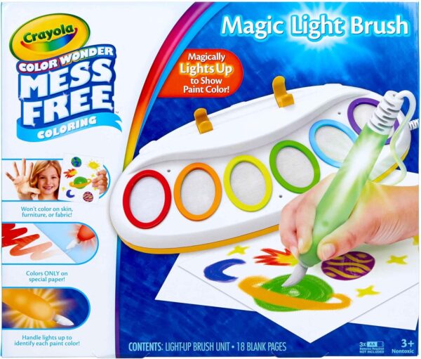 Crayola Color Wonder Magic Light Brush, Mess Free Painting Station for Kids, Gift for Kids, Toddler Toys & Activities, Ages 3, 4, 5 - Image 2