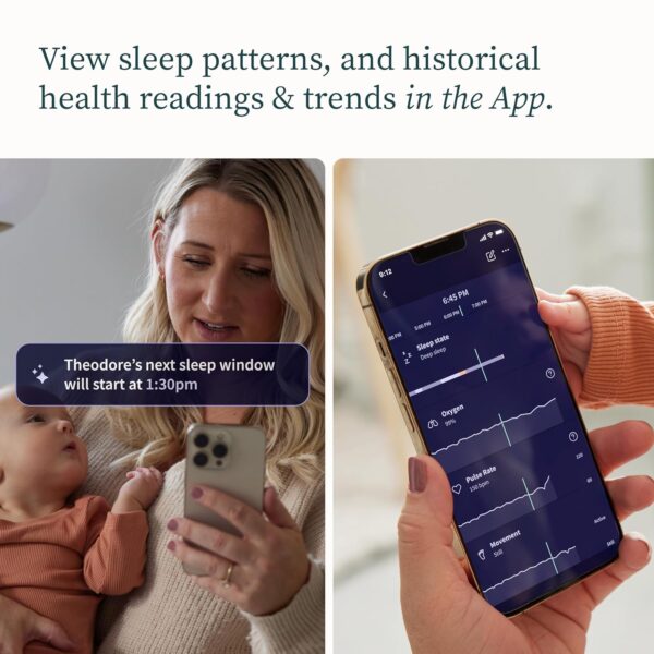 Owlet® Dream Duo Smart Baby Monitor: FDA-Cleared Dream Sock® Plus Owlet Cam 2- Tracks & Notifies for Pulse Rate & Oxygen While Viewing Baby in 1080p HD WiFi Video - Image 5