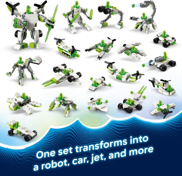 LEGO DREAMZzz Z-Blob's Robot and Vehicle Adventures Robot Toy Building Kit - Mech Suit Set for Kids, Boys and Girls, Ages 7+ - 19 Rebuild Options for Pretend Play - Gift Idea for Birthday - 71487 - Image 4