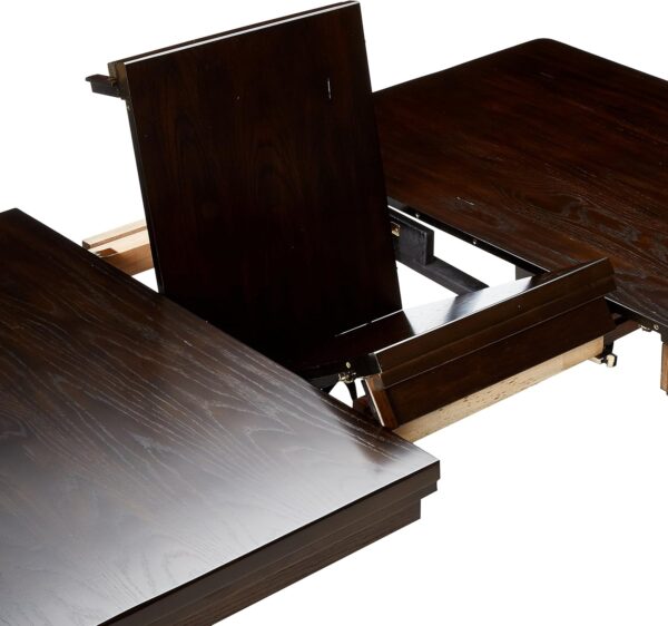 Signature Design by Ashley Haddigan Conventional Rectangular Eating Extension Desk, Seats as much as 8, Darkish Brown - Image 8